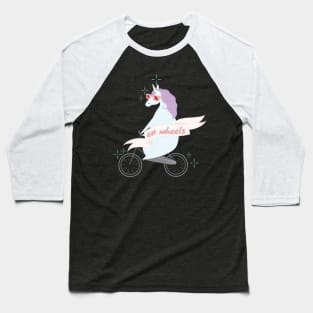 Fitness BICYCLE bike cycling unicorn Baseball T-Shirt